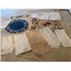Image 1 : Large Assortment of beautiful Table Cloths, and table runners  (3 hand made), rose rectangula