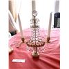 Image 2 : Crystal table lamp 14" tall  and crystal chandelier candle stick holder