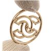 Image 5 : Chanel Silver Metal Round CC Brooch