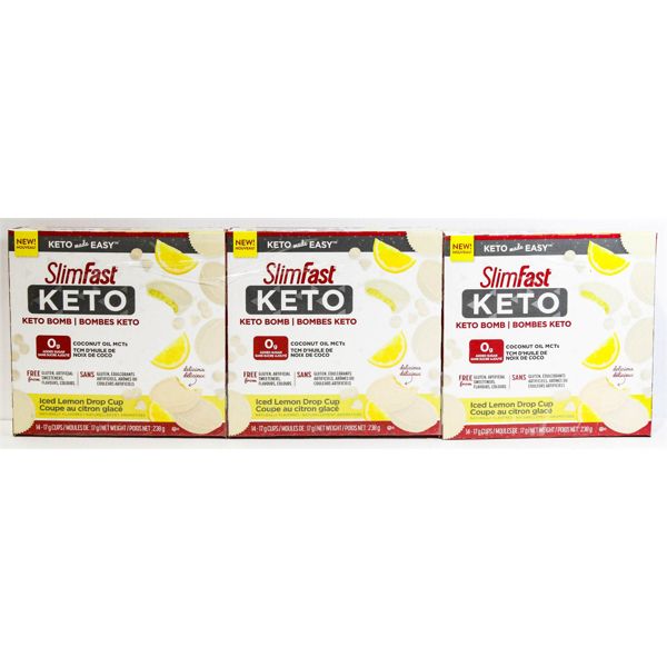 3 BXS SLIMFAST KETO ICED LEMON