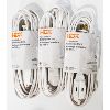 Image 1 : 3PKS 12FT INDOOR EXTENTION CORDS