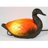 Image 1 : QUALITY BUILT METAL AND GLASS DUCK LAMP