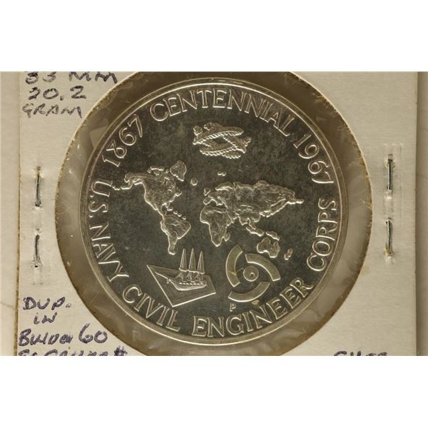 1967-P U.S. NAVY SILVER SEABEES 25 YEAR CENNTENIAL
