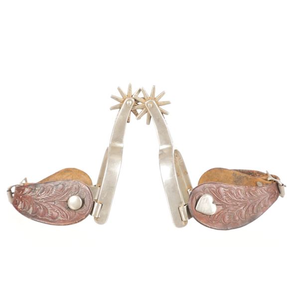 North & Judd Western Heart Cowboy Spurs Early 1900