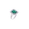 Image 1 : 4.59ct Emerald VS2 Diamond & Platinum Ring