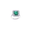 Image 3 : 4.59ct Emerald VS2 Diamond & Platinum Ring