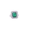 Image 4 : 4.59ct Emerald VS2 Diamond & Platinum Ring