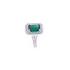 Image 5 : 4.59ct Emerald VS2 Diamond & Platinum Ring