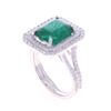 Image 7 : 4.59ct Emerald VS2 Diamond & Platinum Ring