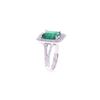 Image 9 : 4.59ct Emerald VS2 Diamond & Platinum Ring