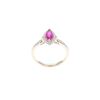 Image 1 : Marquise Ruby Diamond & 14k Yellow Gold Ring