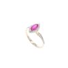 Image 2 : Marquise Ruby Diamond & 14k Yellow Gold Ring