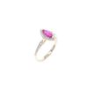 Image 5 : Marquise Ruby Diamond & 14k Yellow Gold Ring