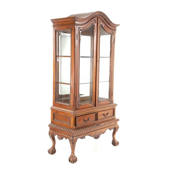 Chippendale Style Mahogany China Cabinet