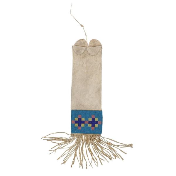 Ca. 1900- Blackfeet Beaded Pipe Tobacco Bag