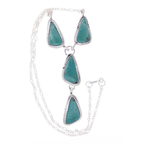 Navajo Herbert Tsosie Silver Turquoise Necklace