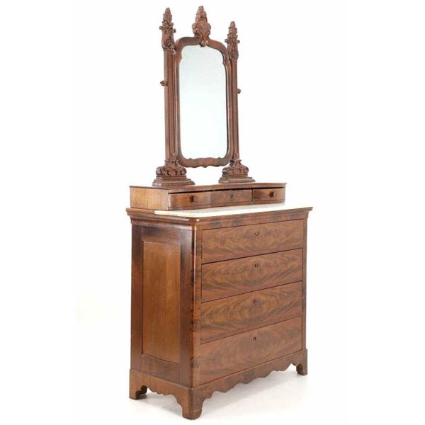 19th C. Federal-Empire Style Mahogany Dresser