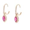 Image 4 : Dangle Ruby & Diamond 14k Yellow Gold Earrings