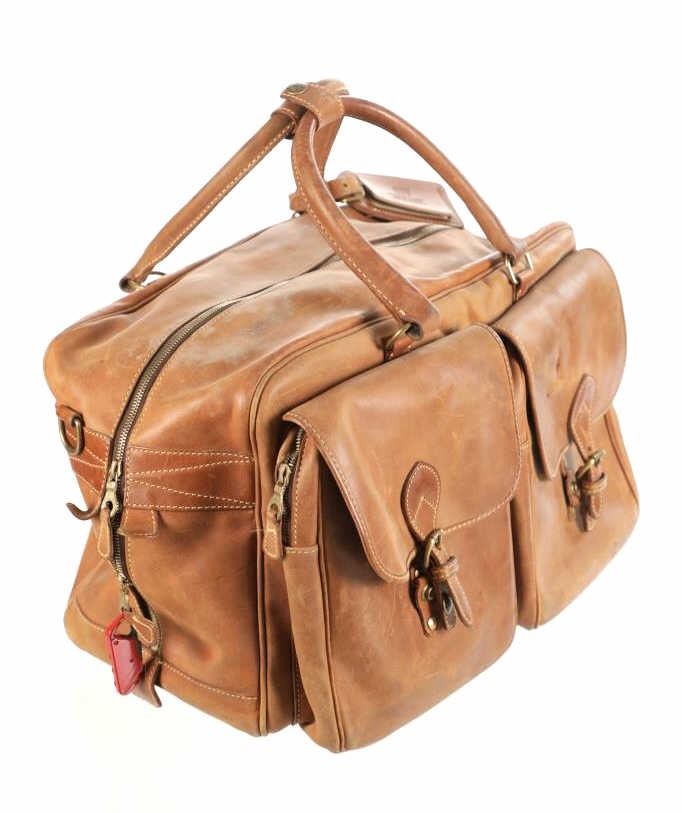 Mulholland Brothers Boston Bag Made in USA genuine leather brown type Vintage Second Hand