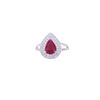 Image 2 : GIA RARE African Ruby VS2 Diamond Platinum Ring