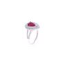 Image 8 : GIA RARE African Ruby VS2 Diamond Platinum Ring