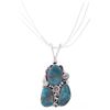 Image 2 : Navajo S. Chee Sterling Silver Turquoise Necklace