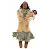 Image 1 : Eyes Right  Large Skookum Doll w/ Baby c. 1930's