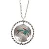 Image 1 : Navajo S. Silver Chipped Inlay Rotating Necklace