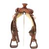 Image 8 : Carved Cheyenne Roll Western Cowboy Saddle c 1960s