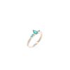 Image 8 : Triple Stone Emerald Diamond 14k Yellow Gold Ring