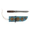 Image 1 : N. Cheyenne Beaded Sheath & Large 19th C. Knife