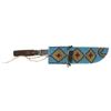 Image 3 : N. Cheyenne Beaded Sheath & Large 19th C. Knife