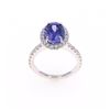 Image 1 : 3.39ct Tanzanite VS2 Diamond & 18k White Gold Ring