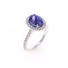 Image 2 : 3.39ct Tanzanite VS2 Diamond & 18k White Gold Ring