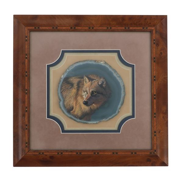 A. Nadine Pickthorn Gouche on Geode Framed Artwork