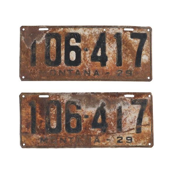 Montana Prison Made License Plate circa 1929
