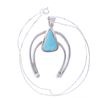 Image 1 : Navajo Herbert Tsosie Silver Turquoise Necklace