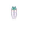 Image 4 : Elegant Emerald VS1 Diamond & 18k Two Tone Ring