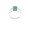 Image 6 : Elegant Emerald VS1 Diamond & 18k Two Tone Ring