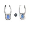 Image 10 : Art Deco Sapphire Diamond & Platinum Earrings