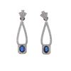 Image 1 : Art Deco Sapphire Diamond & Platinum Earrings