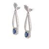 Image 6 : Art Deco Sapphire Diamond & Platinum Earrings