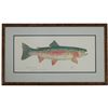 Image 1 : Eileen Klatt Rainbow Trout Framed Watercolor