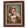 Image 1 : Michael Grow Hoppin Perceptive Clown Painting 1970