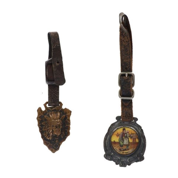 Rare Dutch Java & Indian Head Arrowhead Watch FOBs