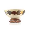 Image 3 : C. 1868-1919 Satsuma Gold Gilt Bowl w/ Wood Base