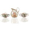 Image 2 : C. 1890-19 Rose Medallion Bouillon Bowls & Creamer