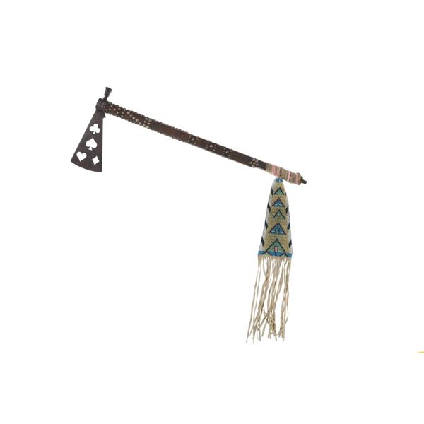 Gambler Card Suit Dance Pipe Tomahawk w/ Drop