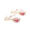 Image 11 : 14.58ct Ruby Diamond & 14k Yellow Gold Earrings
