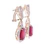 Image 3 : 14.58ct Ruby Diamond & 14k Yellow Gold Earrings
